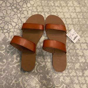 J.Crew Brown Leather Sandals - Size 8